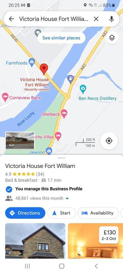 Victoria House Bed And Breakfast Fort William Exterior foto